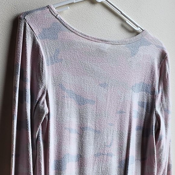 Old Navy Pink/Gray Camo Scoop Neck Jersey Size Small - Picture 10 of 14